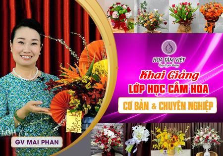 Hoa Tâm Việt khai giảng lớp cắm hoa cơ bản và chuyên nghiệp