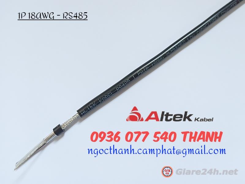 Cáp RS485 1P18AWG Altek Kabel, cáp tín hiệu chống nhiễu tiêu chuẩn RS485