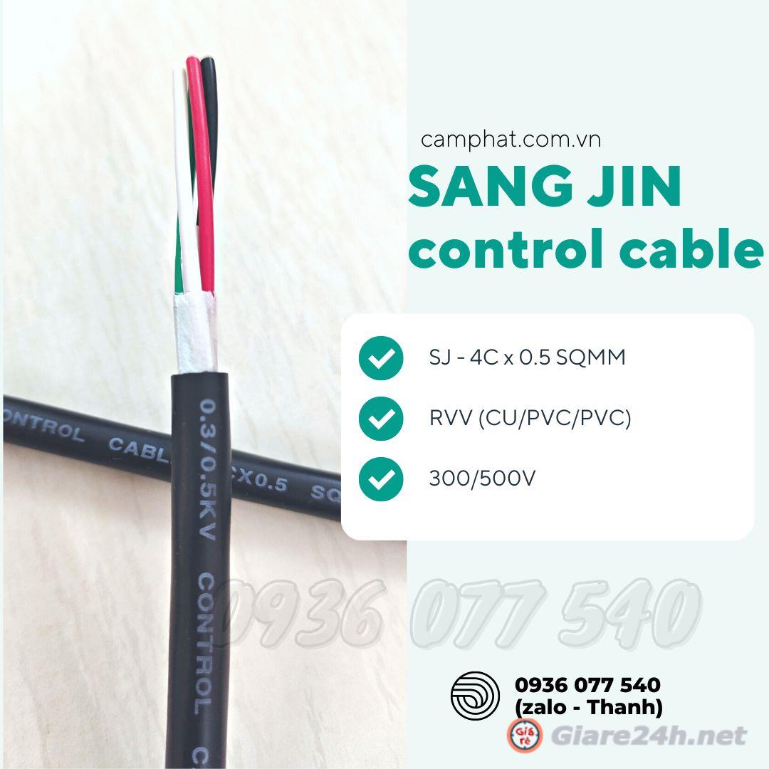 Cáp điều khiển Sang Jin 4x0.5 mm2