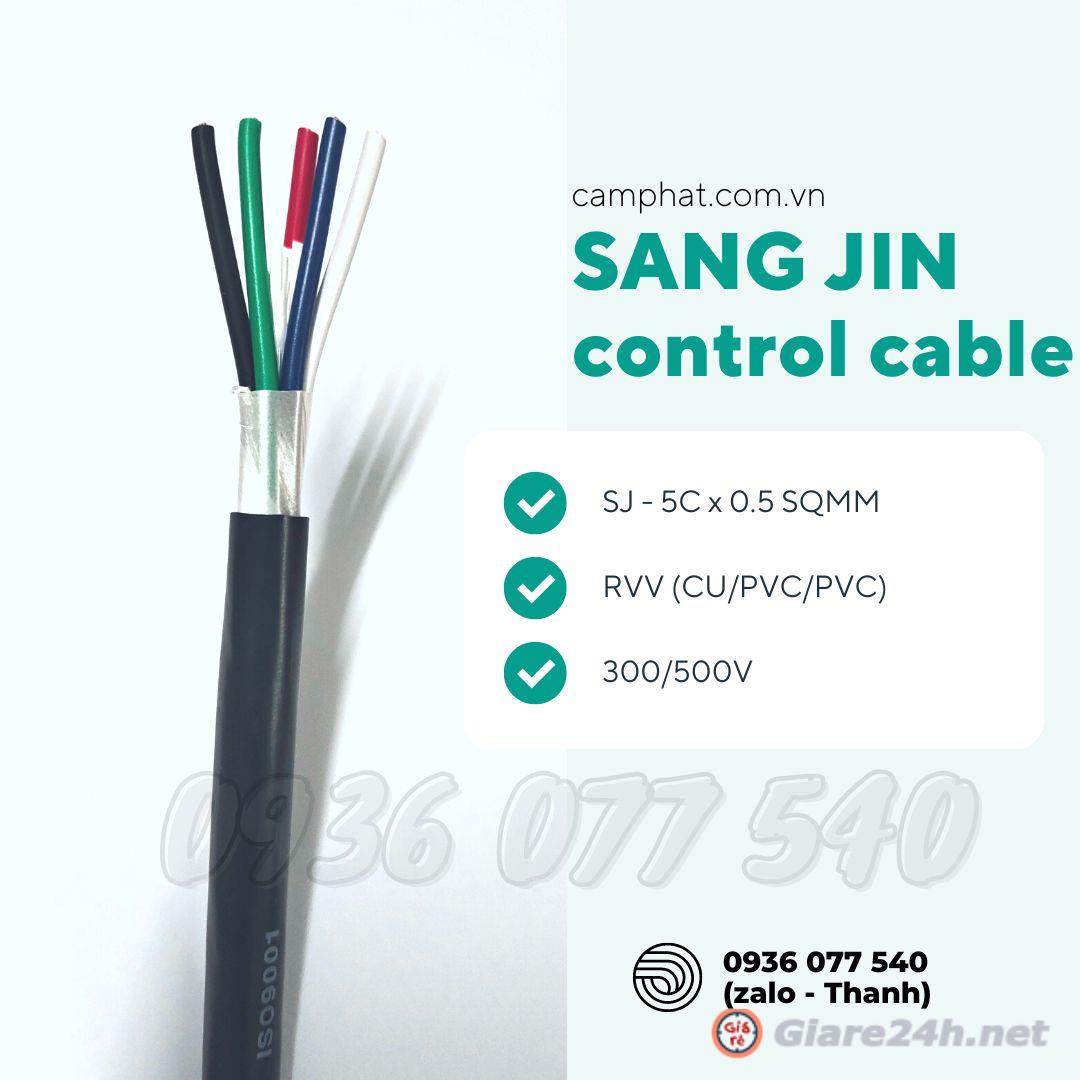 Cáp điều khiển Sang Jin 5x0.5 mm2 RVV