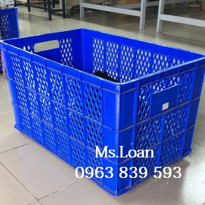 Sóng nhựa hở 5 bánh xe - rổ nhựa đựng hàng xưởng sản xuất